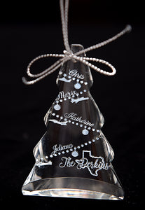 Crystal Christmas Tree Ornament - Personalized
