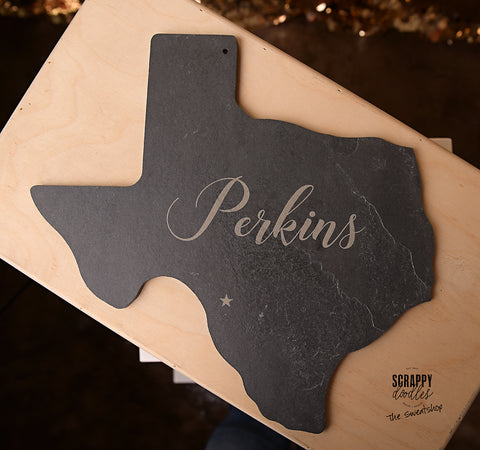 Texas Shaped Slate Cutting Boards