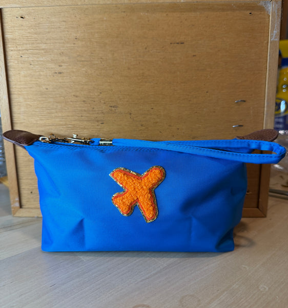 Airplane Zippered Bag with Removable Wristlet
