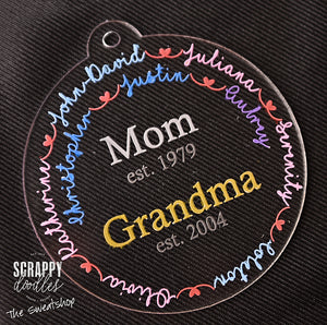 Grandma and Mom ornament