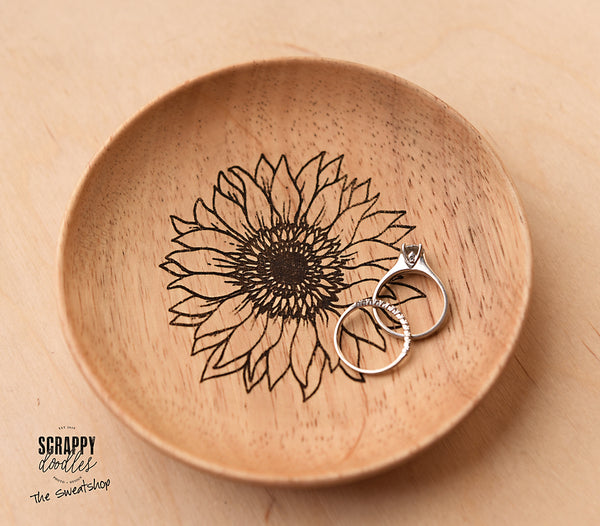 Personalized wooden jewelry or coin dish